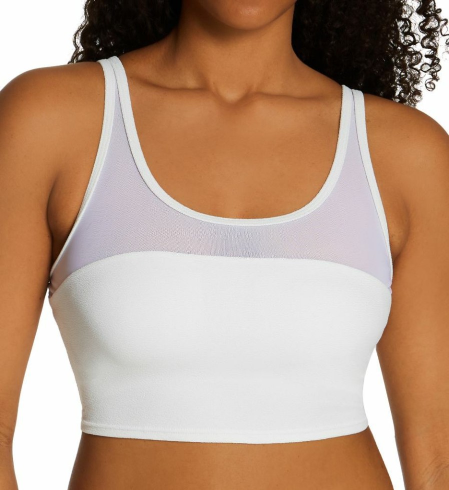 Swim Systems * | Classical Swim Systems Capri Cropped Tank Swim Top T560C Coconut