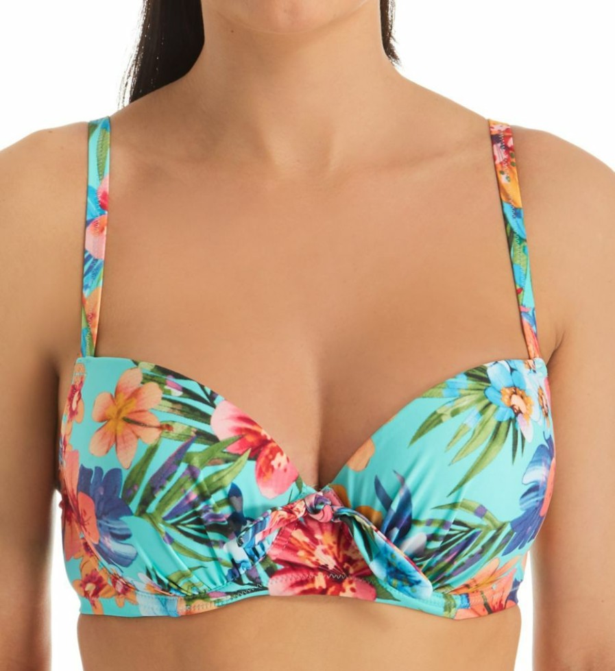 Swimwear * | Sales Pour Moi Heatwave Padded Push-Up Underwire Swim Top 86009