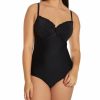 Swimwear * | Discount Pour Moi Splash Padded Underwire Control One Piece Swimsuit 6012 Black