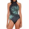 Swimwear * | Wholesale Sanctuary Palmetto Paradise High Neck Mio One Piece Swimsuit Pp21212 Springbud