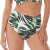 Fantasie * | Discount Fantasie Palm Valley High Rise High Leg Brief Swim Bottom Fs6767 Fern