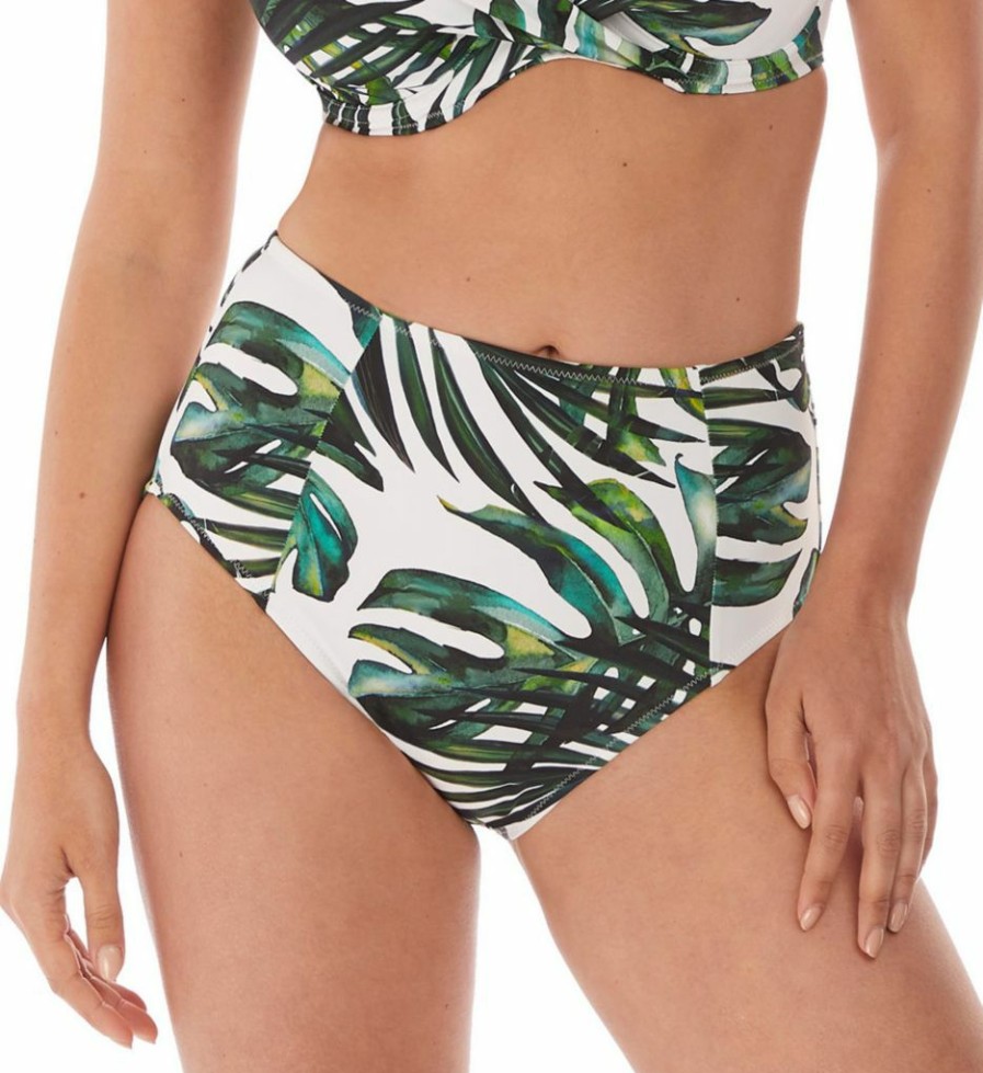 Fantasie * | Discount Fantasie Palm Valley High Rise High Leg Brief Swim Bottom Fs6767 Fern