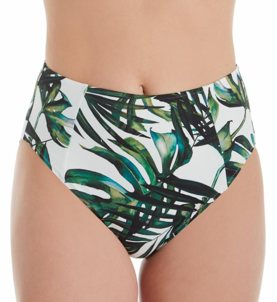 Fantasie * | Discount Fantasie Palm Valley High Rise High Leg Brief Swim Bottom Fs6767 Fern