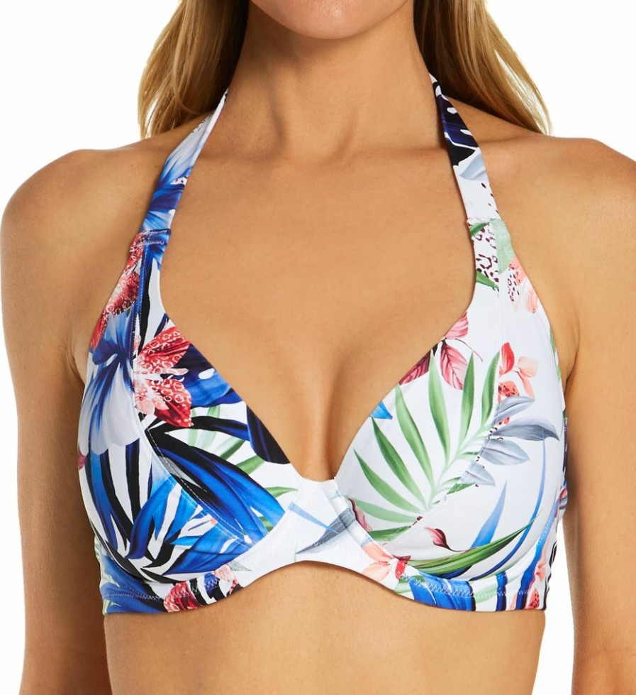 Fantasie * | Sales Fantasie Santa Catalina Underwire Halter Bikini Swim Top Fs0004 Bluedepths