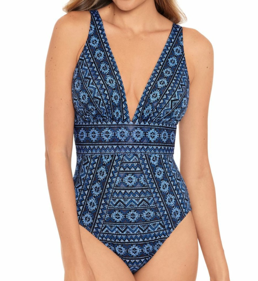 Swimwear * | Sales Miraclesuit Pailette Odyssey One Piece Wireless Swimsuit 6537518 Multi