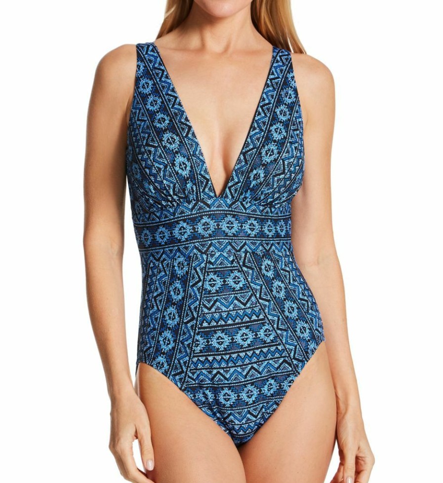 Swimwear * | Sales Miraclesuit Pailette Odyssey One Piece Wireless Swimsuit 6537518 Multi