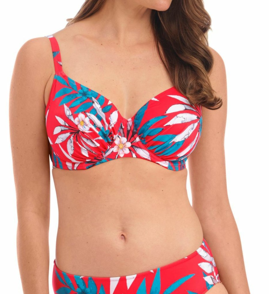 Fantasie * | Discount Fantasie Santos Beach Underwire Full Cup Bikini Swim Top Fs1101 Pomegranate