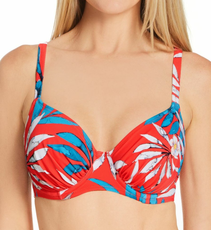 Fantasie * | Discount Fantasie Santos Beach Underwire Full Cup Bikini Swim Top Fs1101 Pomegranate