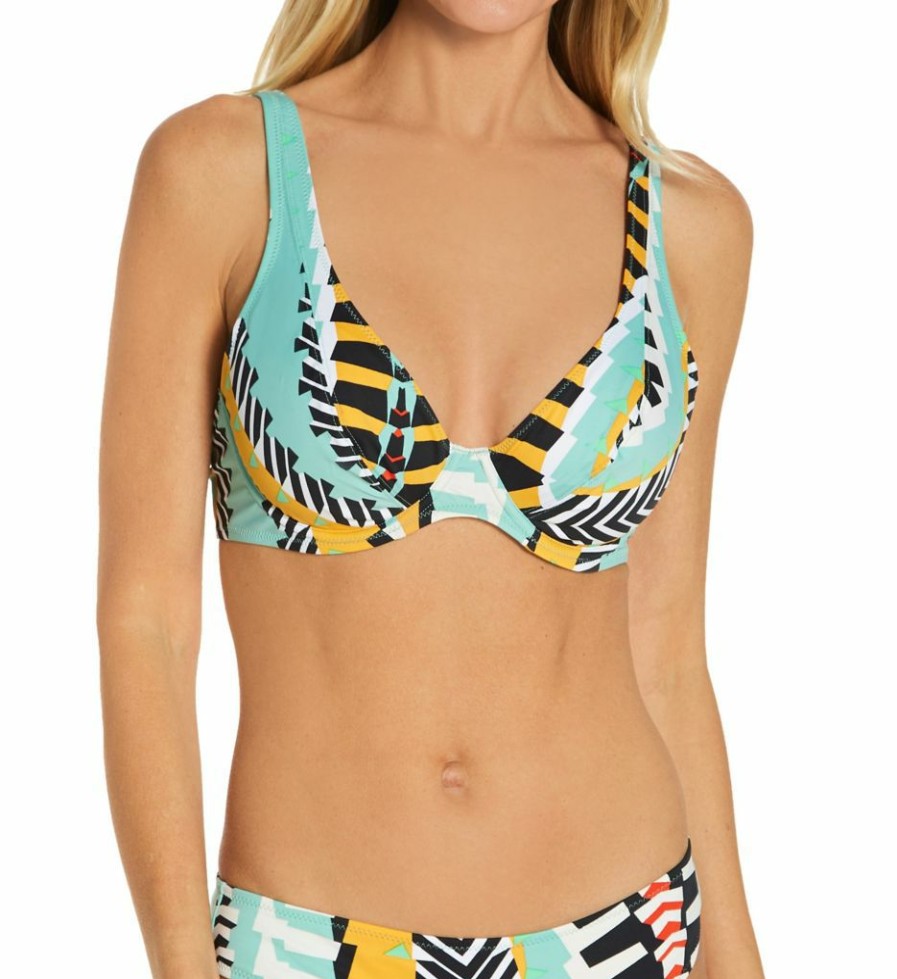 Freya * | Fashionable Freya Bassline High Apex Bikini Swim Top As7050 Multi