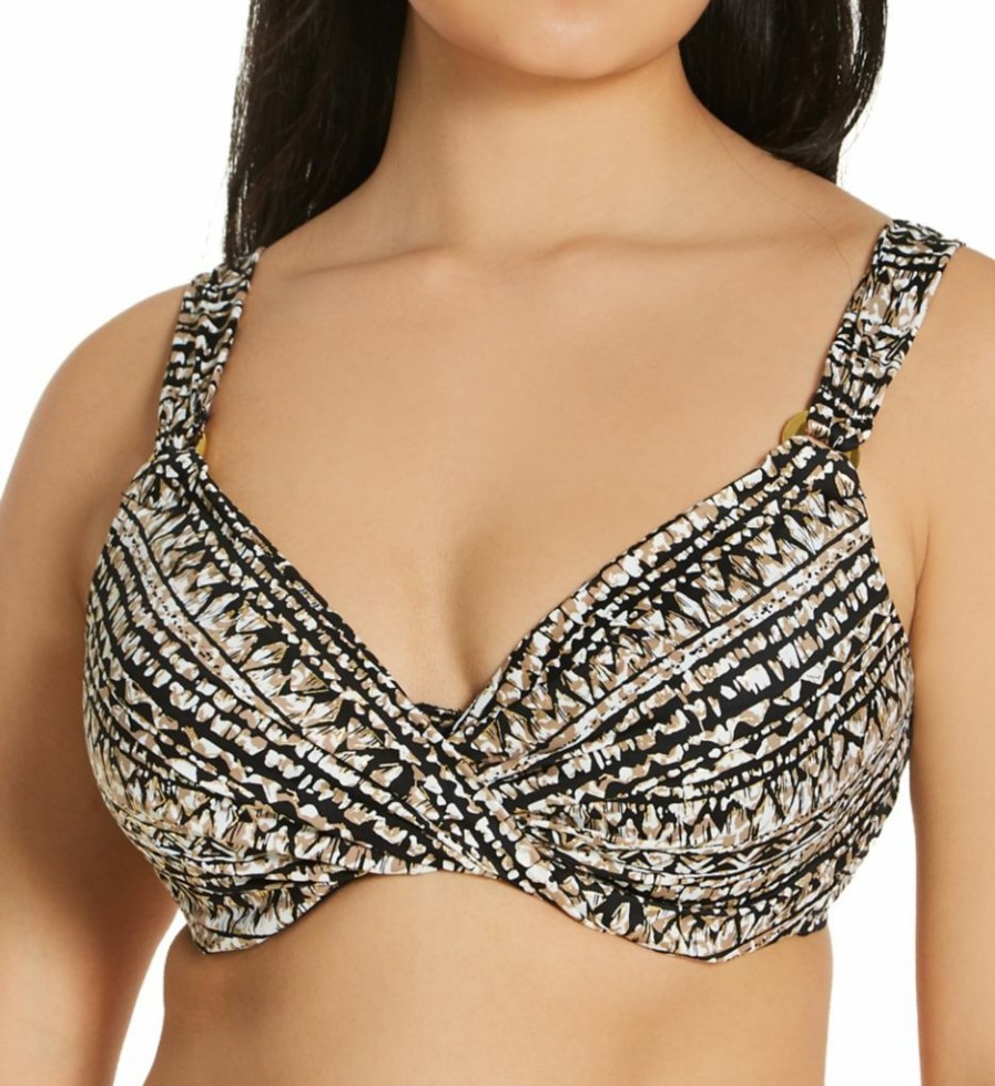 Swimwear * | Wholesale Miraclesuit En Lynx Plunge Bra Swim Top 6533001 Gold