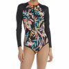 Swimwear * | Discount Body Glove Los Cabos Long Sleeve Paddle One-Piece Swimsuit 562764 Black