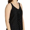 Swimwear * | Closeout Sale Coco Reef Metallic Dot Core V-Neck Tankini Swim Top U70382 Castawayblack