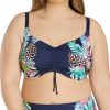 Swimwear * | Sales Elomi Pina Colada Crop Swim Top Es7263 Midnight