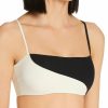 Swimwear * | Best Sale L Space Color Block Ari Bandeau Bikini Swim Top Cbait21 Cream/Black