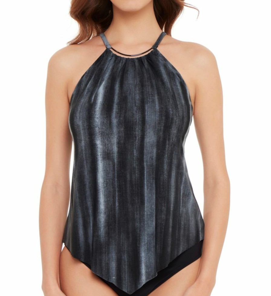 Swimwear * | Sales Magicsuit Jeannie Angelika Tankini Swim Top 6013762 Black