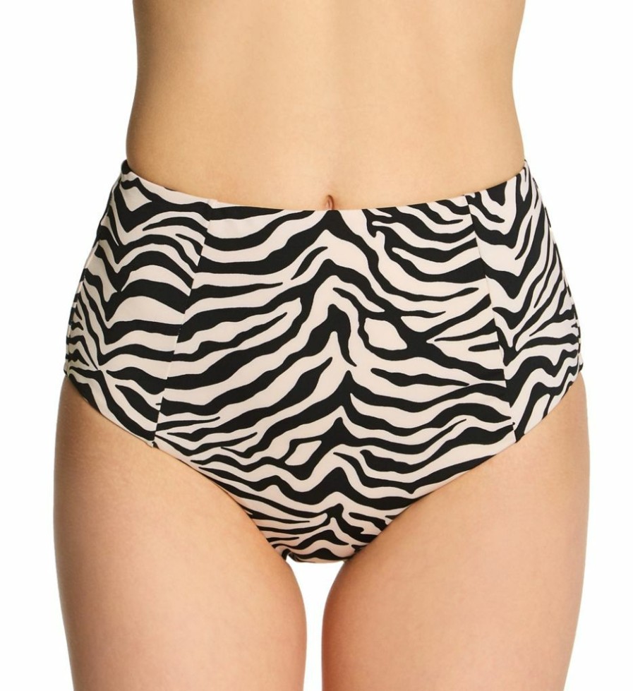 Swimwear * | Closeout Sale Sanctuary Modern Kitty High Rise Swim Bottom Mk21501 Whitesand