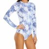 Swimwear * | Sales Body Glove City Long Sleeve One Piece Swimsuit 555764 Denim