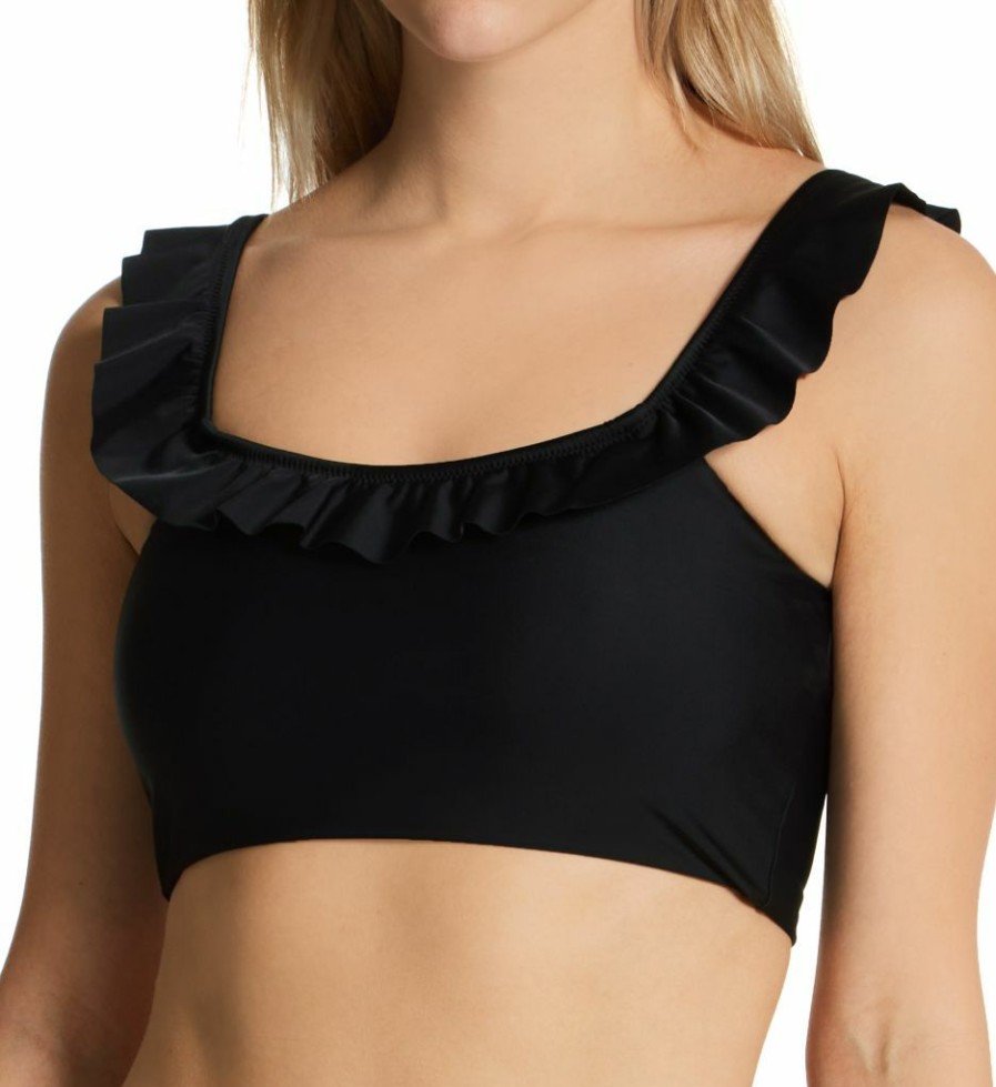 Raisins * | Excellent Raisins Coastline Solids Margarita Swim Top G710046 Black