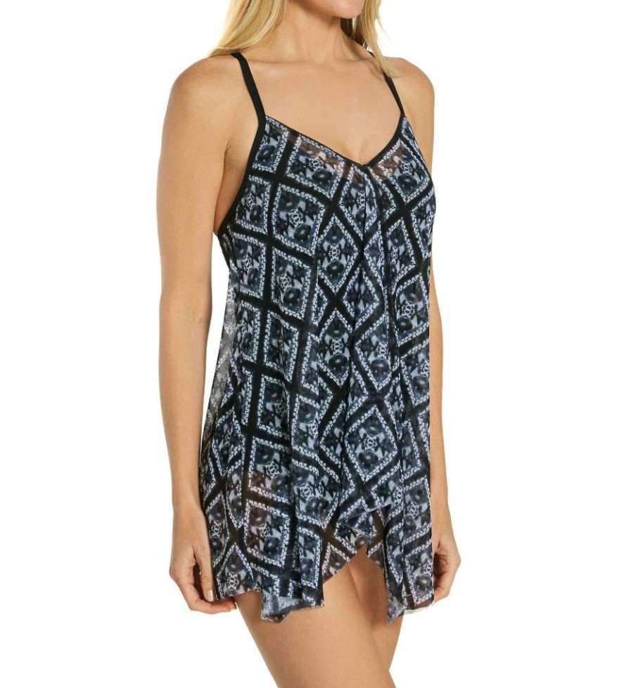 Swimwear * | Excellent Beach House Diamond Daze Calista Drape One Piece Swim Dress H23861