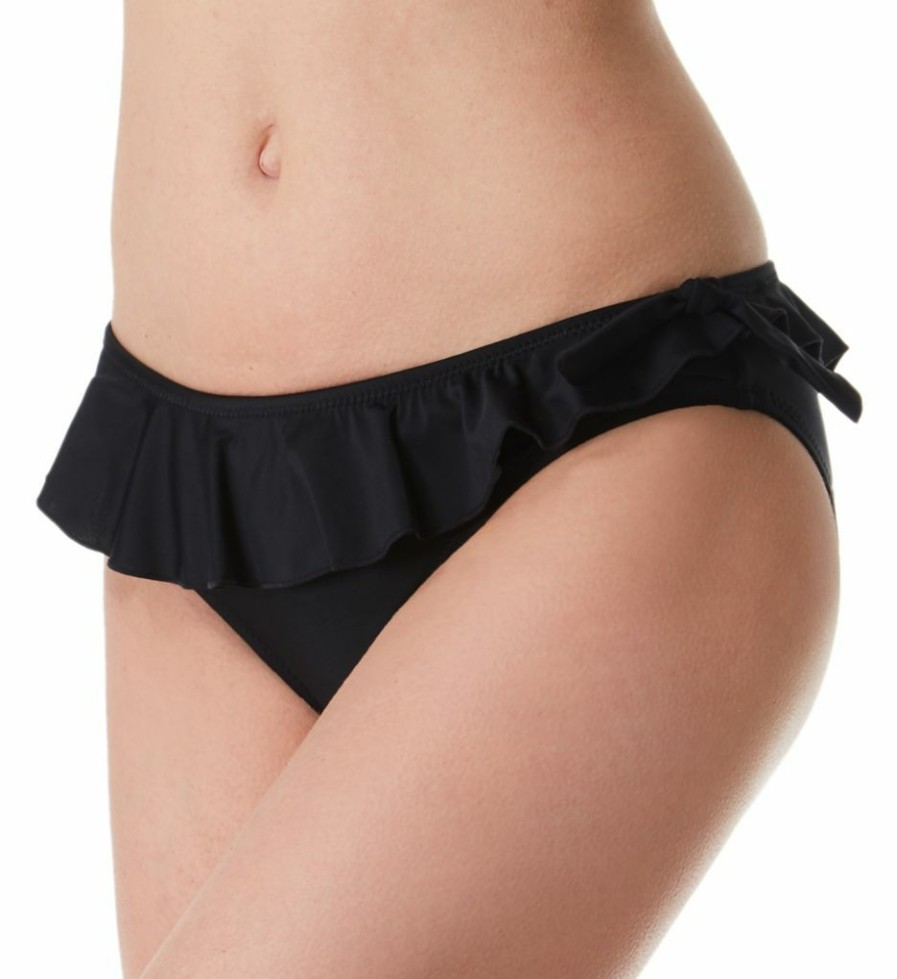 Swimwear * | Fashionable Pour Moi Splash Frill Brief Swim Bottom 6010 Black