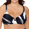 Swimwear * | Shop New Raisins Curve Plus Size Zambezi Byron Bra Swim Top G840103 Blacksand