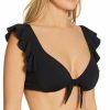 Swimwear * | Shop New Bleu Rod Beattie Rufflicious Ruffle Underwire Swim Top F21117 Black