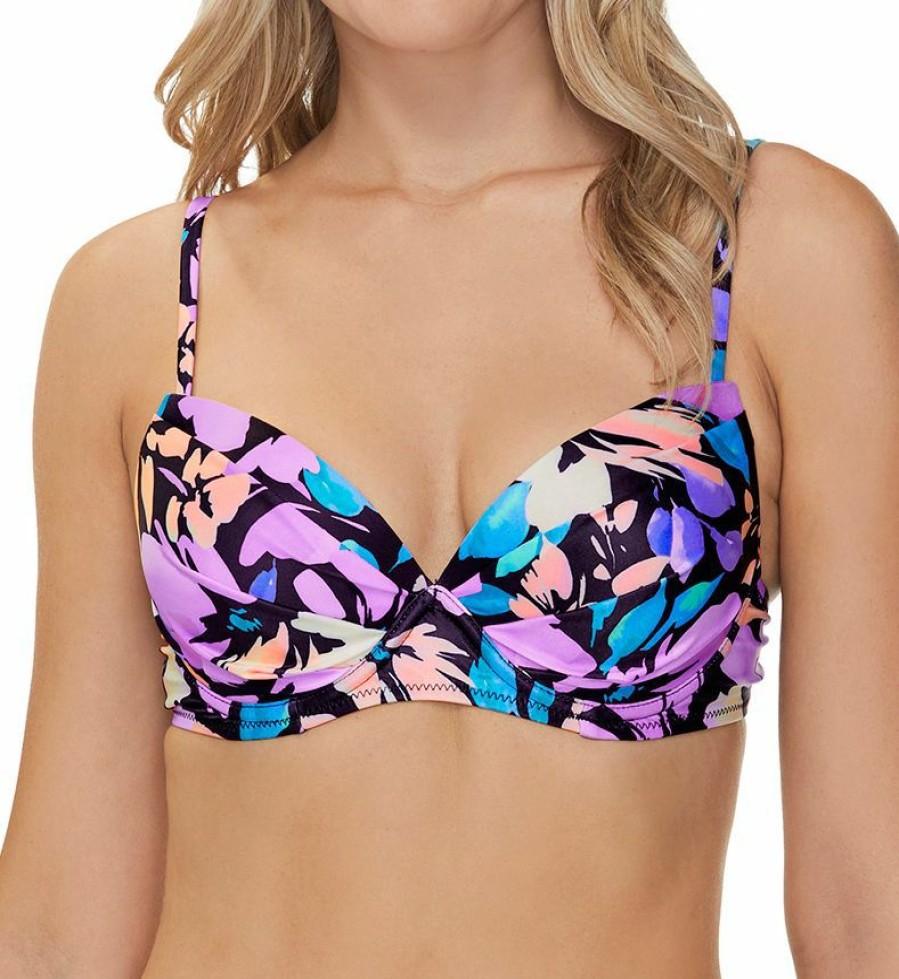 Raisins * | Fashionable Raisins Salt + Soul Moonshadow Underwire Bra Swim Top G710191 Blackash