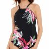 Swimwear * | Closeout Sale Magicsuit In Place Angelika Tankini Swim Top 6014062 Blackprint