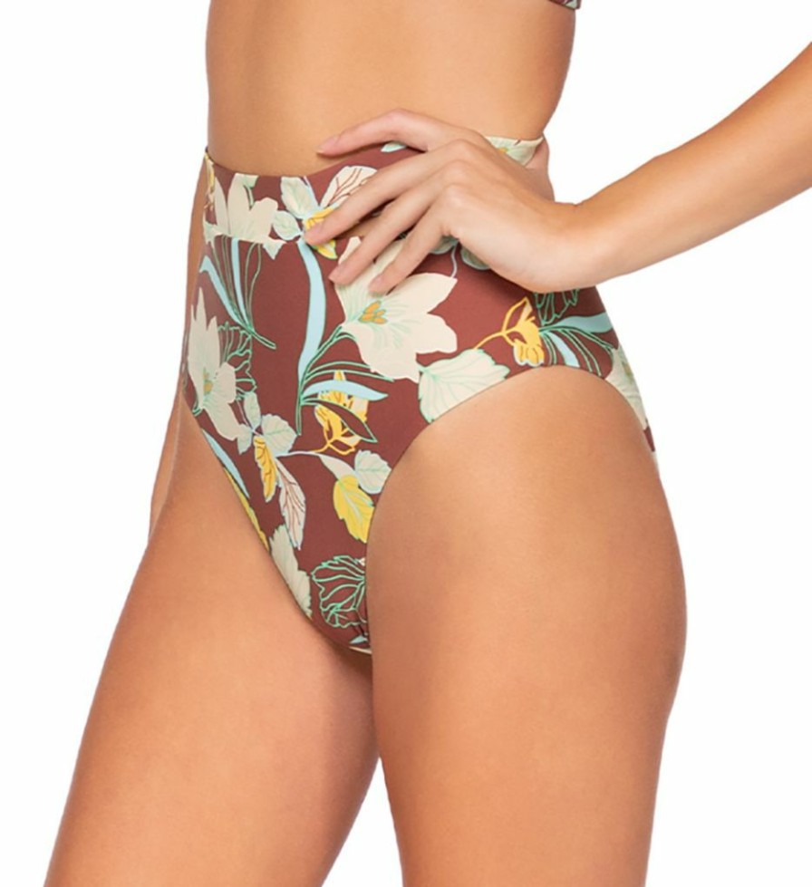 Swim Systems * | Online Discount Swim Systems Desert Blooms Cora Tie Back Swim Bottom B375Db Desertblooms