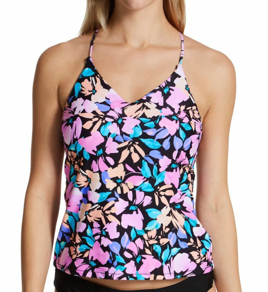 Raisins * | Discount Raisins Salt + Soul Noumea Cami Tankini Swim Top G710155 Blackash