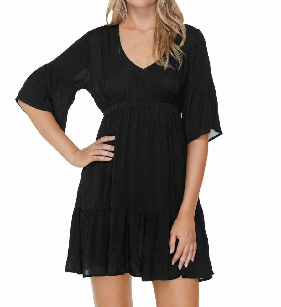 Raisins * | Closeout Sale Raisins Cover Ups Tavarua Dress G710097 Black