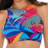 Swimwear * | Discount Skinny Dippers Banshee Shirr Thing Reversible Crop Swim Top 6533330 Multi