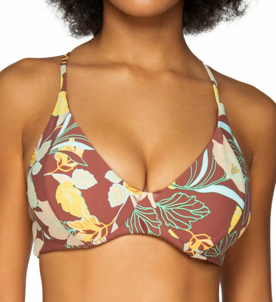 Swim Systems * | Closeout Sale Swim Systems Desert Blooms Maya Underwire Swim Top T516Db Desertblooms