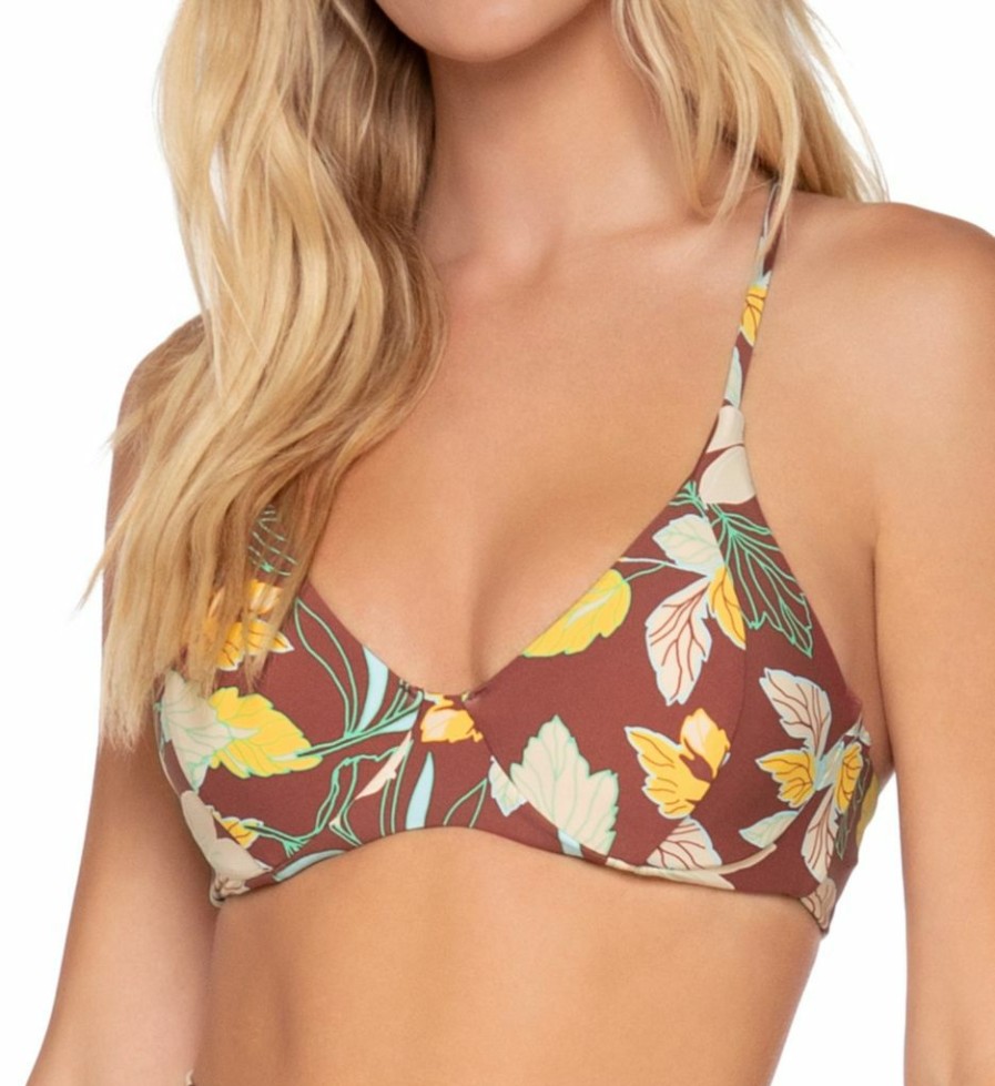 Swim Systems * | Closeout Sale Swim Systems Desert Blooms Maya Underwire Swim Top T516Db Desertblooms