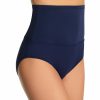 Swimwear * | Classical Leilani Solids High-Waist Control Swim Bottom A720092 Black