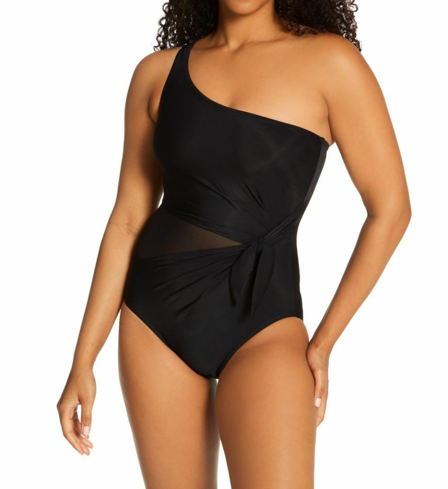 Swimwear * | Online Discount Miraclesuit Network Gem Hidden Underwire One Piece Swimsuit 6530046 Black