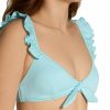 Swimwear * | Closeout Sale Vince Camuto Marea Texture Ruffle Bikini Swim Top V85692 Coastalblue