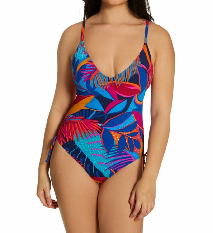 Swimwear * | Shop New Skinny Dippers Banshee Shape Shifter V-Neck One Piece Swimsuit 6533332 Multi