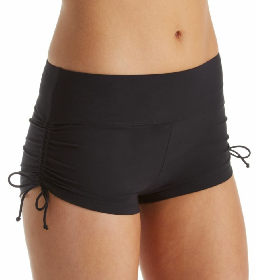 Swimwear * | Excellent Anita Mix & Match Nora Adjustable Short Swim Bottom 8896 Black