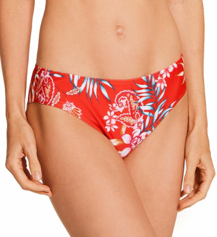 Swimwear * | Best Sale Pour Moi Horizon Brief Swim Bottom 18403 Red/White