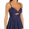 Swimwear * | Shop New Coco Reef Tropical Spot Icon Twist Tankini Swim Top U59385 Navycaptain