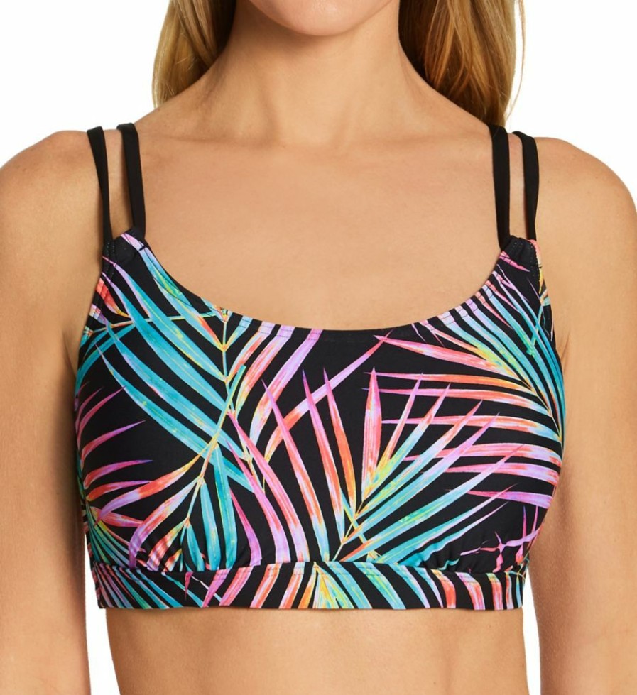 Sunsets * | Fashionable Sunsets Moonlit Palms Taylor Bralette Swim Top 56Mp Moonlitpalms