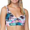 Raisins * | Flash Sale Raisins Haute Bloom Twist Front Bra Swim Top E710377 Whitehaven