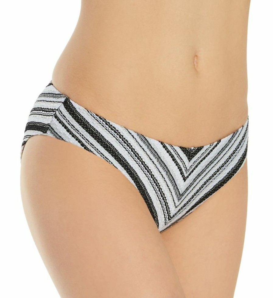 Swimwear * | Excellent Becca Symphony Adela Hipster Swim Bottom 424217 Black/White