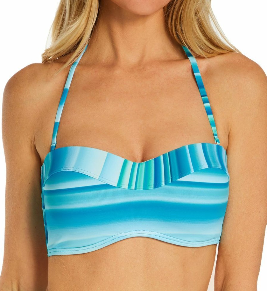 Swim Systems * | 100% Guarantee Swim Systems Ocean Oasis Bridget Bandeau Swim Top T525Oo Oceanoasis