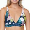 Raisins * | Sales Raisins Whitehaven Bloom Miami Halter Swim Top E710169 Blackrock