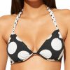 Swimwear * | Flash Sale Bleu Rod Beattie Let'S Get Dotty Halter Underwire Bra Swim Top D21354 Black/White