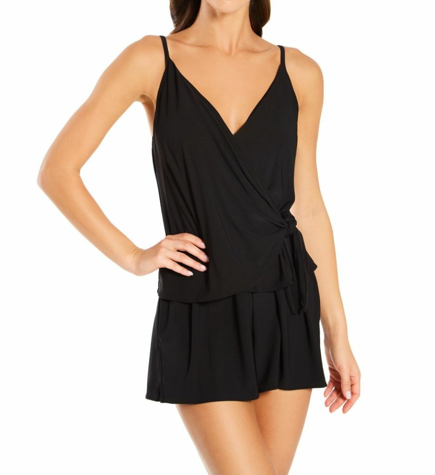 Swimwear * | Special Coco Reef Keepsake Chroma Romper One Piece Swimsuit T31089 Black