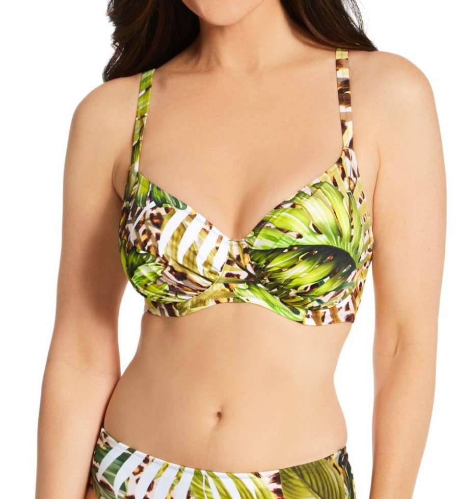 Fantasie * | Discount Fantasie Kabini Oasis Underwire Gathered Full Cup Swim Top Fs2101 Multi