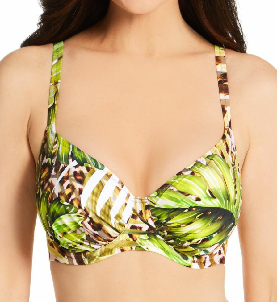 Fantasie * | Discount Fantasie Kabini Oasis Underwire Gathered Full Cup Swim Top Fs2101 Multi